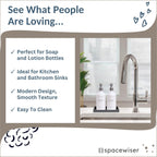 Countertop and Vanity Tray - Small 7.7" Silicone Tray for Soap Dispenser Bottles, Bathroom Trays, Kitchen Sink Soap Trays, Sink Caddy Kitchen Sinks Organizer, Soaps Dish & Sponge Holder Mat