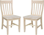 Set of Two Cafe Dining Chairs, Unfinished