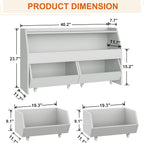 Toy Storage Organizer for Kids, Toy Storage Cabinet with Drawers, Boys and Girls Toy Shelf with Wheels, Toy Organizer Kids Bookshelf with Storage for Nursery, Playroom, Bedroom (Light Grey)