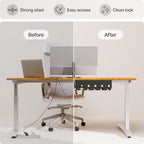 PAMO Cable Management Under Desk for Easy mounting Under-Table I Set of 2 - with 10X Cable Ties I Desk Organizer for Office/Home Office Table Thoughtful Cable Tray Holder