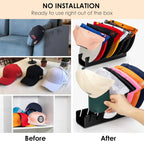HAYVAN Hat Organizer for Baseball Caps 2 Packs, Acrylic Cap Storage Holder for Ball Cap, Golf Cap, Trucker Hat - Install-free | Easy Grab | Gift Idea | Minimalist(Black)