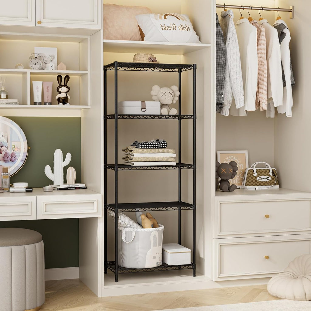SINGAYE Shelf Closet Wire Shelving：Adjustable Metal Unit for Laundry Room Organization Bathroom Kitchen Home Storage Small Pantry Rack Shelves
