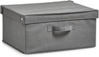 Zeller Foldable Storage Box with Lid, Grey