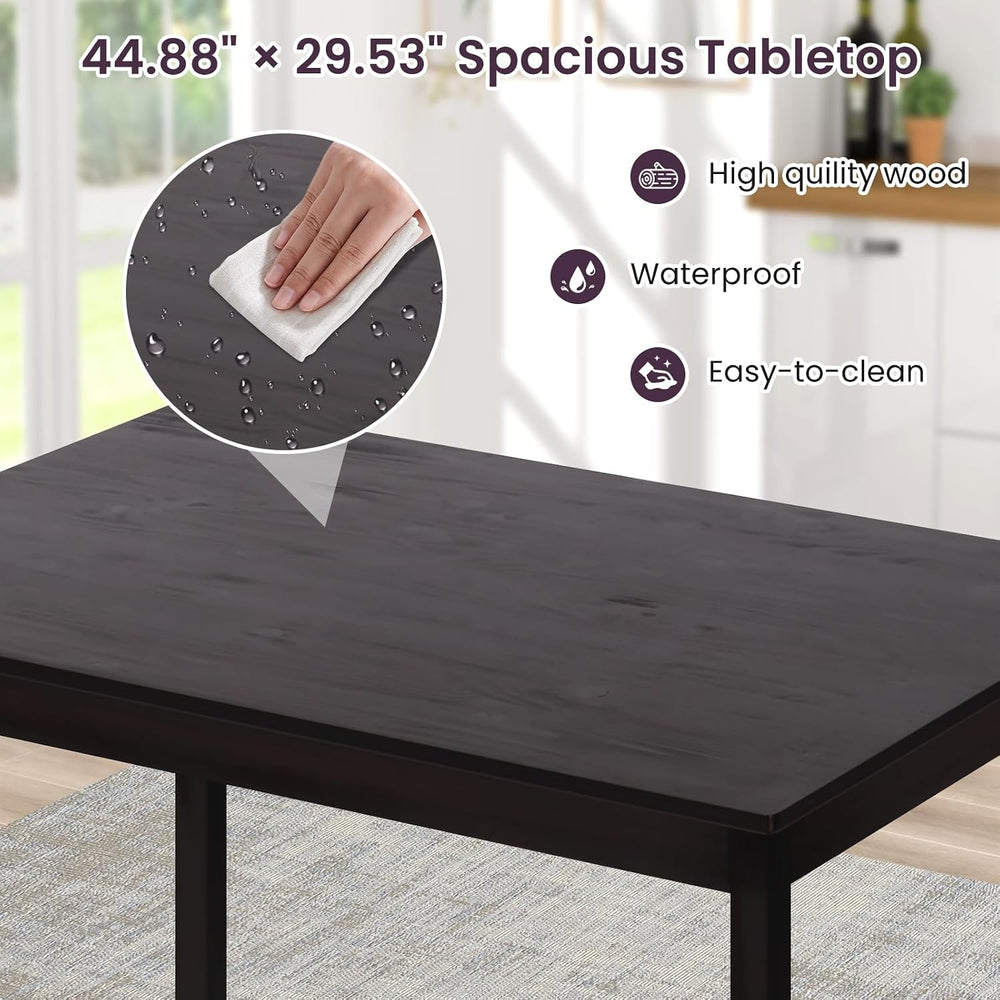 Dkelincs 5 Piece Dining Table Set Kitchen Table and Chairs for 4 Modern Woode...