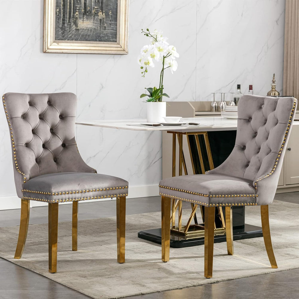 61" Modern Dining Table Set for 6, Rectangular Tempered Glass Dining Tab...