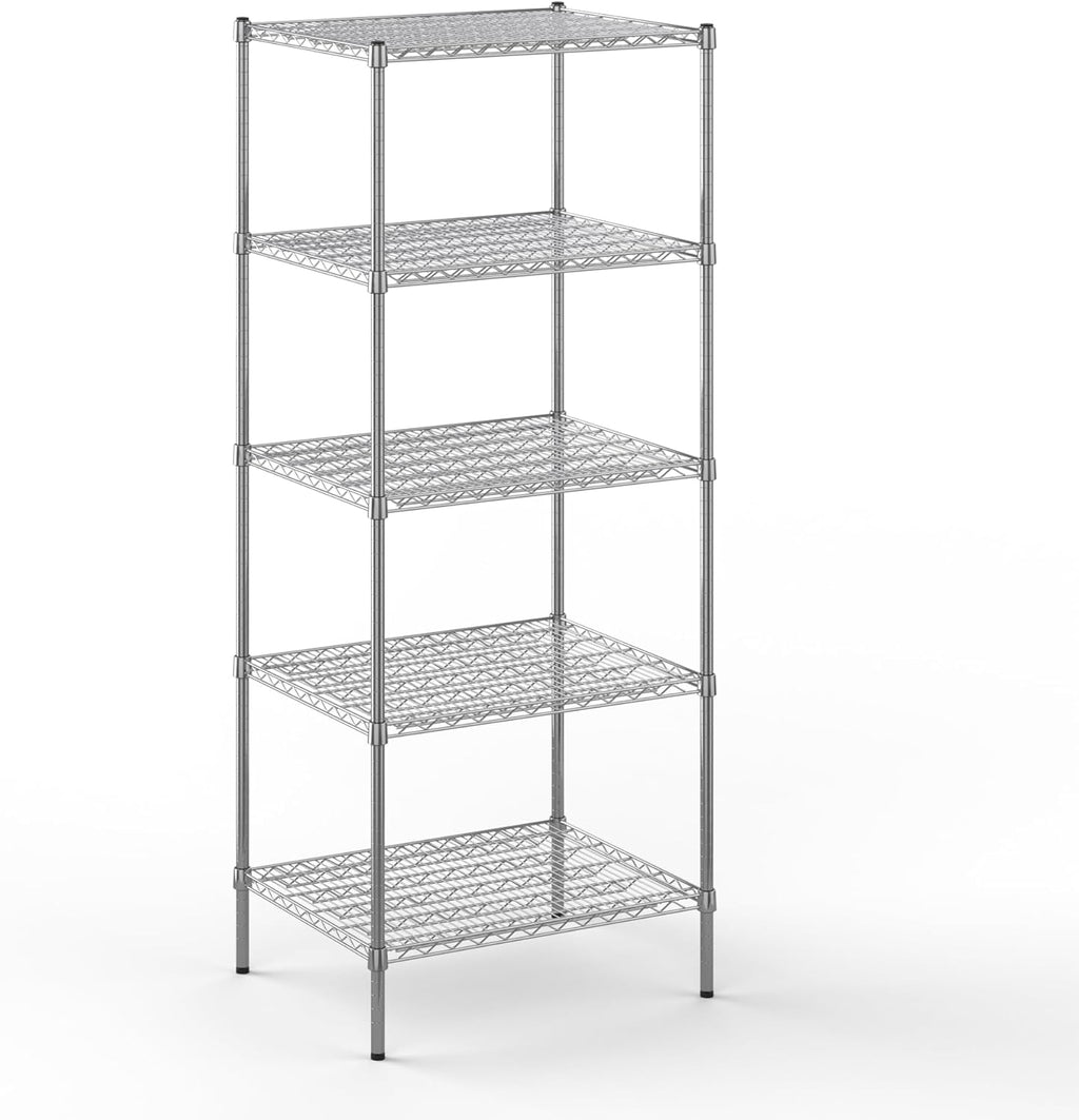 24" Deep x 30" Wide x 74" Height Wire Shelving Kit | 5-Tier | NSF Commercial Storage Rack Unit