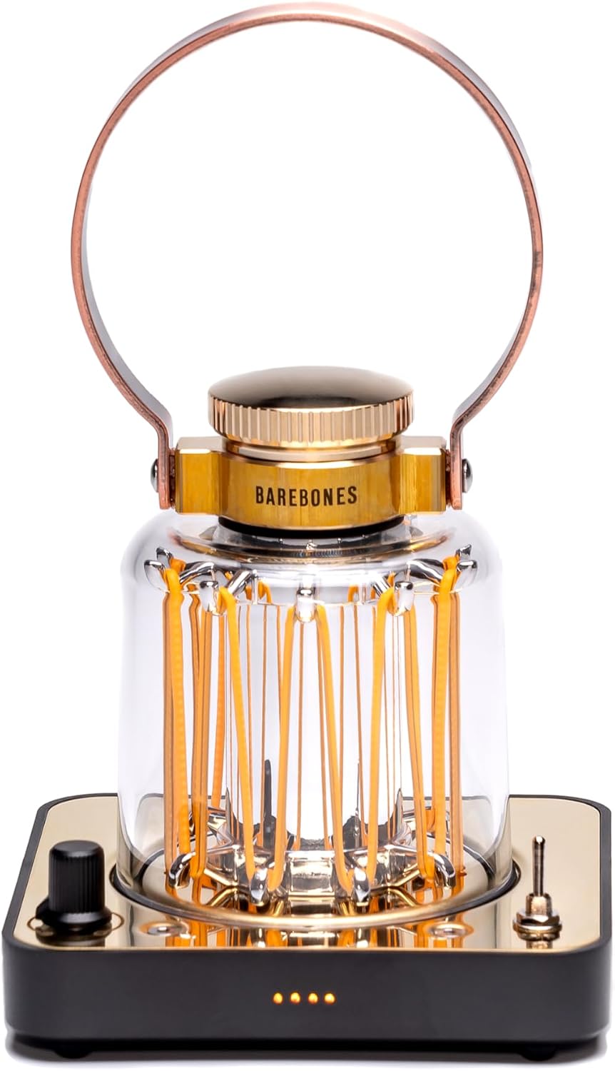 Barebones Block Tower Lantern – Rechargeable LED Lantern with Adjustable Brig...
