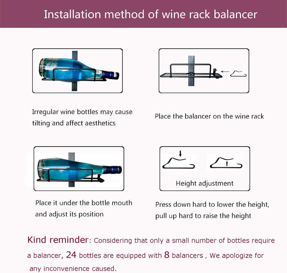 24 Bottles Wall Mount Wine Rack | Wall Wine Bottle Racks for Display and Stor...