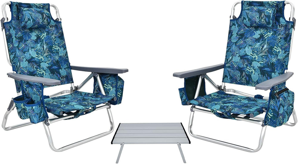 GIANTEX Folding Beach Chair, Patio Sling Chairs with 5 Adjustable Position, H...