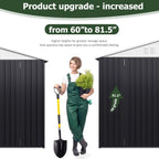 10x14 FT Outdoor Storage Shed, Garden Shed with Updated Frame Structure and Lockable Doors, Metal Tool Sheds for Backyard Garden Patio Lawn, White