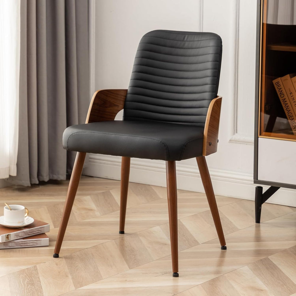 Dining Room Chairs,Mid Century Modern Kitchen Chairs,Upholstered Faux Leather...