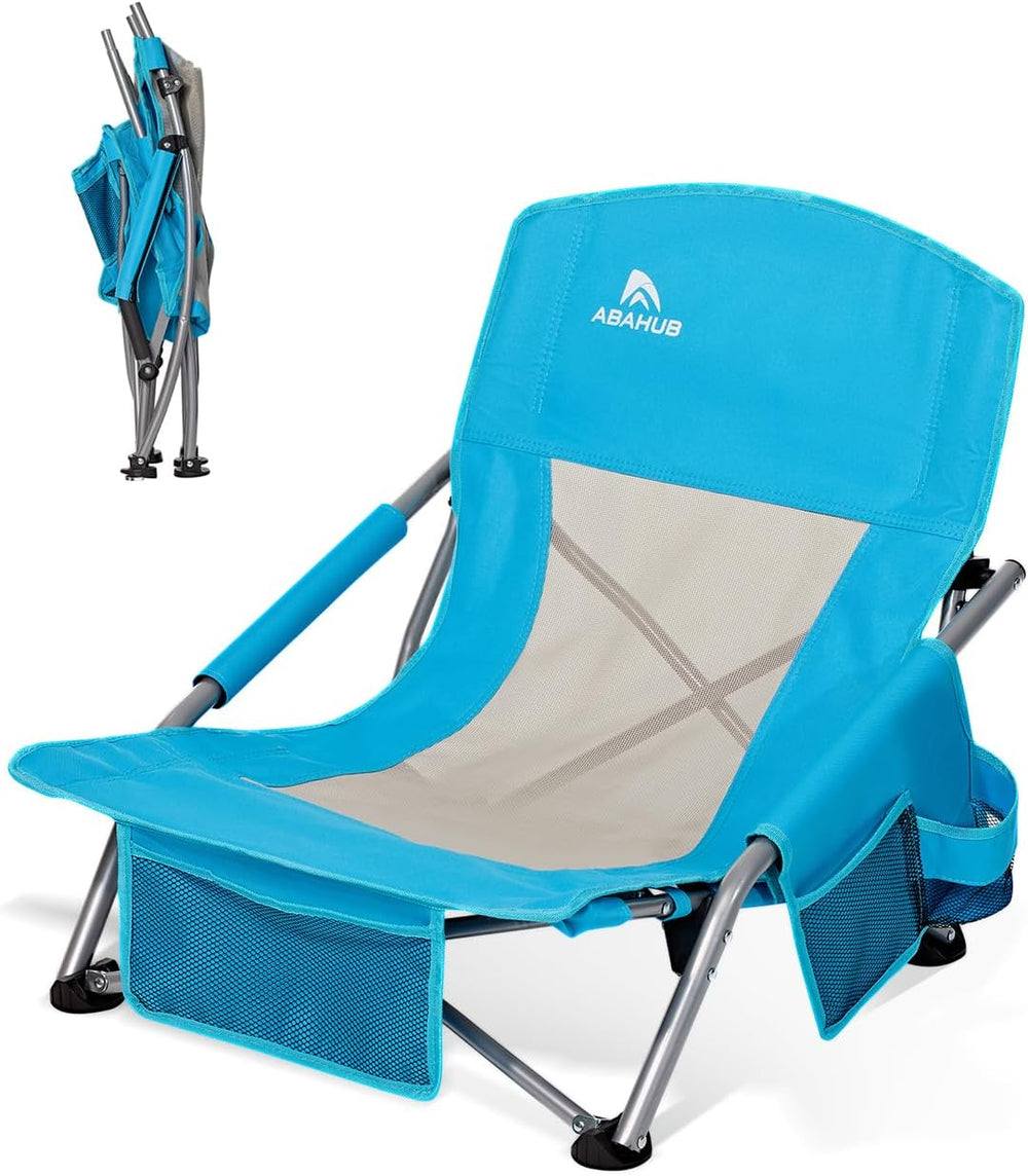 Abahub Beach Chair Low/High Back with Carry Bag Lightweight Comfortable Porta...