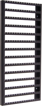 Angelynn's Wall Mounted Earring Holder Organizer Display for Women Small Earrings ONLY, Post Stud Dangle Pierced Earrings, Hanging Closet Jewelry Storage Rack, Luka Large Black 9"x20"