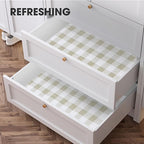 Beautysaid Shelf and Drawer Liner for Kitchen Cabinet, Non Adhesive Non Slip Shelf Paper Waterproof Washable Thickened for Dresser Pantry Shelve Bathroom Protector Liner(Checkered,23.6 in x 30 FT)