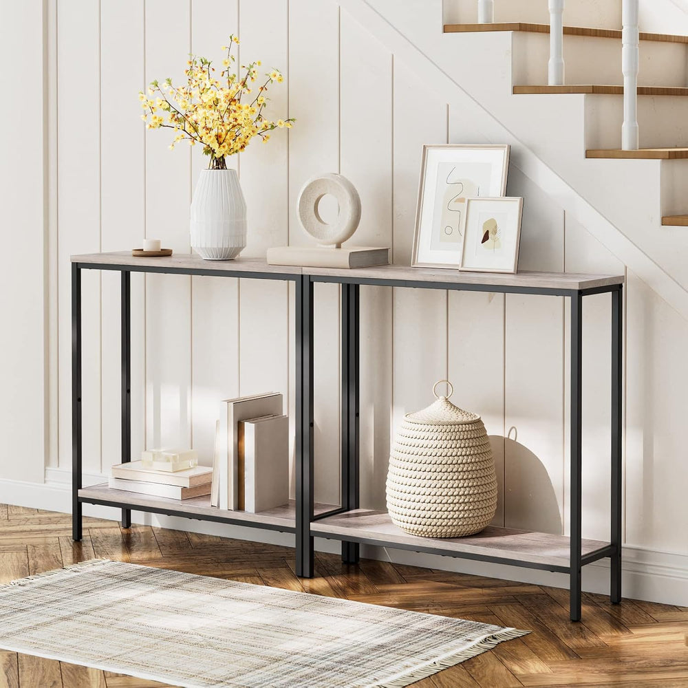 HOOBRO 29.5" L Narrow Console Table, 8.7" D Small Entryway Table | ...