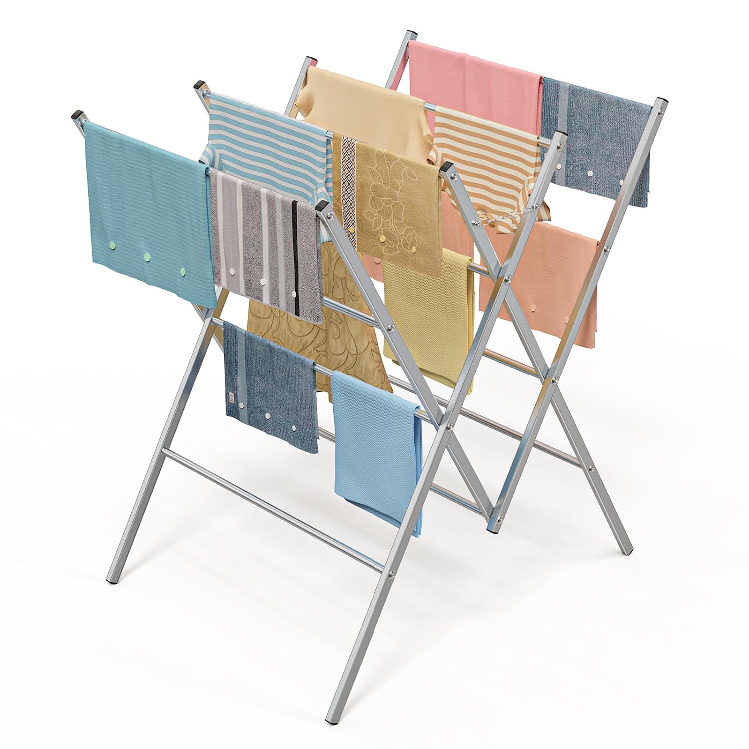 Whitmor Oversized Metal Drying Rack, Silver
