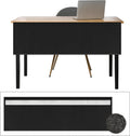 48" Under Desk Privacy Panel with Cable Management Organizer Sleeve Self-Adhesive Modesty Panel for Cord Organizer Pockets and Desk Skirt for Home Office or Standing Workstation