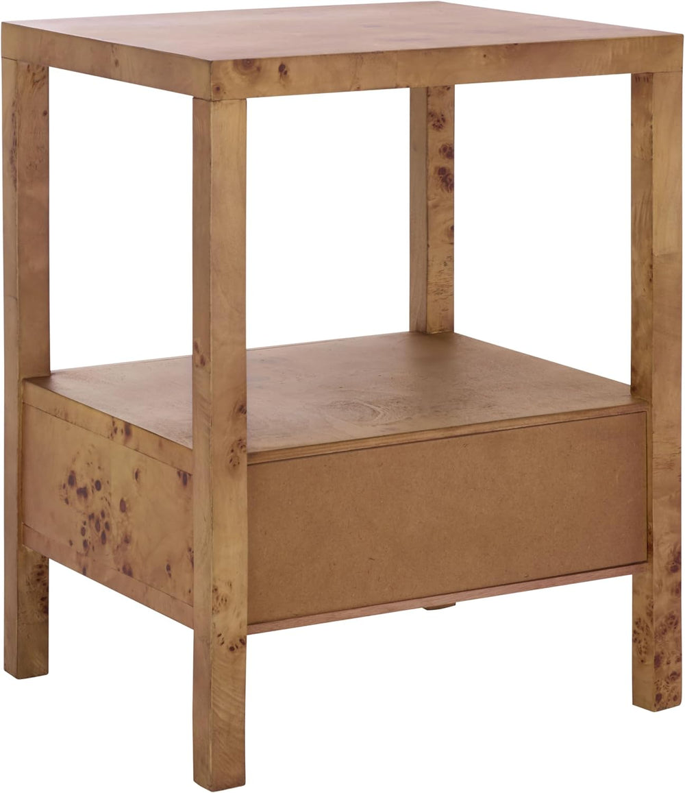 SAFAVIEH Home Collection - Willshine Natural Brown Accent Table, 1 Drawer Sid...