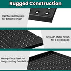 EVERHANGER Metal Pegboard Panels 24" x 12", Heavy Duty Steel Peg Boards for Garage, Pegboard Wall Organizer for Tool Storage and Organization, Black, 3 Pack