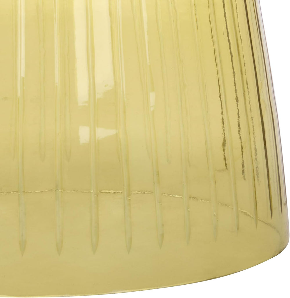 SAFAVIEH Home Collection – Bethony Yellow Glass & White Marble Top Side T...
