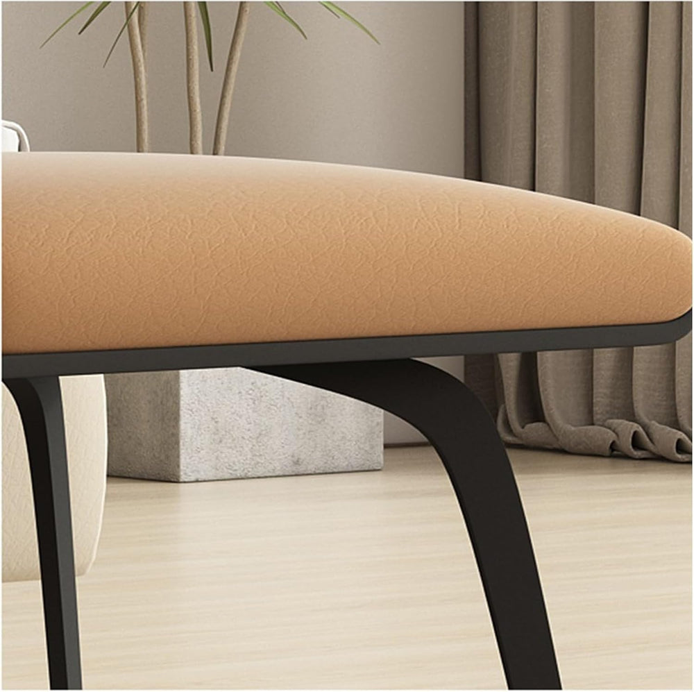 Modern Bedroom Bench Leathers, Upholstered End of Bed with Padded Seat and Me...