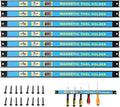 Magnetic Tool Holder 8 Pack, 18" Heavy Duty Magnetic Tool Organizer Strip with Mounting Screws, Wall Mounted Metal Tool Rack Bar for Garage, Workshop, Kitchen, Tool Storage and Organization