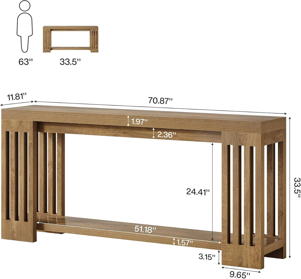 Tribesigns 70.9-Inch Extra Long Entryway Table, Farmhouse Sofa Console Table ...
