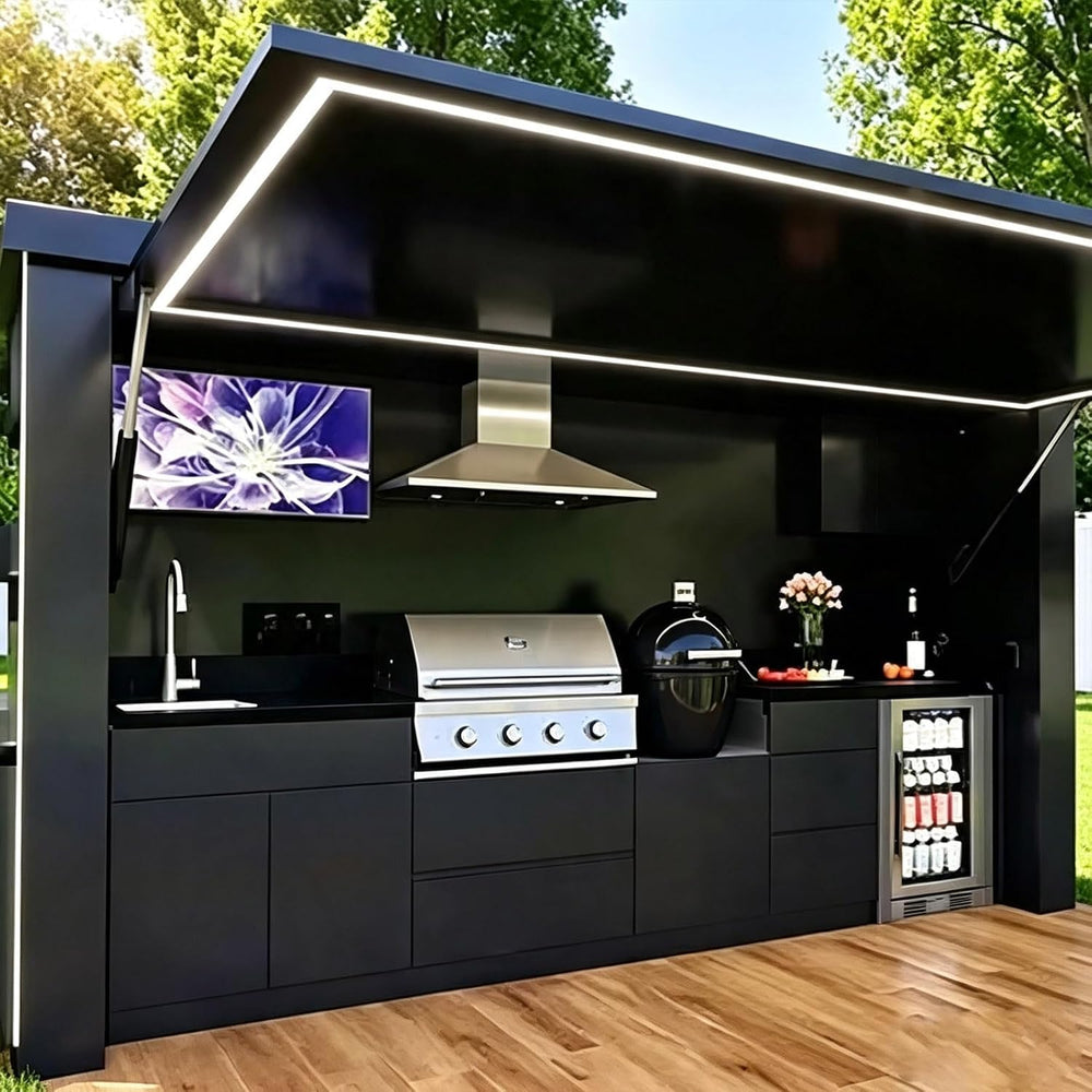 Outdoor Kitchen Bar Modular BBQ Kitchen Portable Food Preparation Station | P...