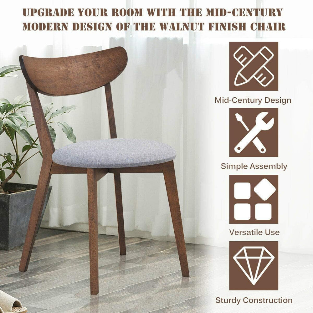 COSTWAY Dining Chairs Set of 6, Mid-Century Modern Kitchen & Dining Chair...