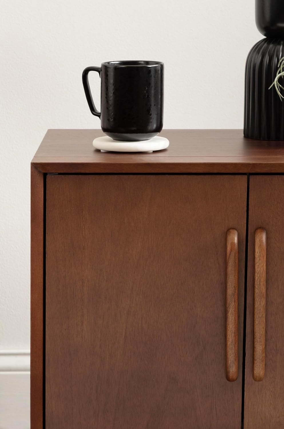 Kate and Laurel McCutcheon Modern Mango Wood Side Table with Storage Cabinet,...