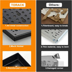 TORACK Metal Pegboard Wall Organizer System for Garage, 109 PCS Pegboard Accessories Tool Organizer Kit with Pegboard Bins, Hooks, Pegboard Tool Storage System for Workbench(Black)