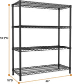 SINGAYE 4 Garage Heavy Duty Shelving Unit Kitchen Pantry Close Home Organizers and Storage Bathroom Shelf Laundry Room Organization Industrial Book Metal Wire Adjustable Shelves
