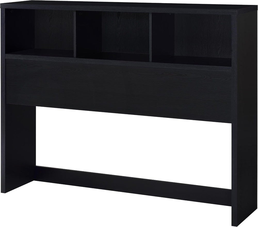 Queen Headboard, Bookcase Headboard, Black Finish Storage with 3 Open Cubbies...