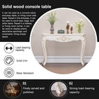 Modern Semi-Circular Telephone Table, Small Console End Table for Living Room, Foyer & Entryway - Stylish Manufactured Wood Furniture for Hallway & Entrance