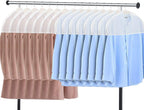 Zilink Shoulder Covers for Clothes Garment Dust Covers Protectors, 15 Pack | 2 in Gussted, Breathable, Hanger Covers for Hanging Clothes for Suit, Coats, Jackets, Dress Closet Storage