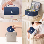 Medication Organizer Storage Bag,Large Capacity Portable Pill Bottle Organizer with Hand, Empty First Aid Kit for Home and Travel