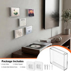 CD Jewel Case Holder for Single and Chubby CD Box Wall Mount Protector Case Holder Display Frame Shelf-5.75X5X1.1 inches (Large)