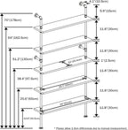 Pipe Shelves, 5 Tier Industrial Ladder Bookcase, Wall Mounted Metal Wood Rustic Bookshelf (White, 5 Tier - 10" D x 24" W x 70" H)