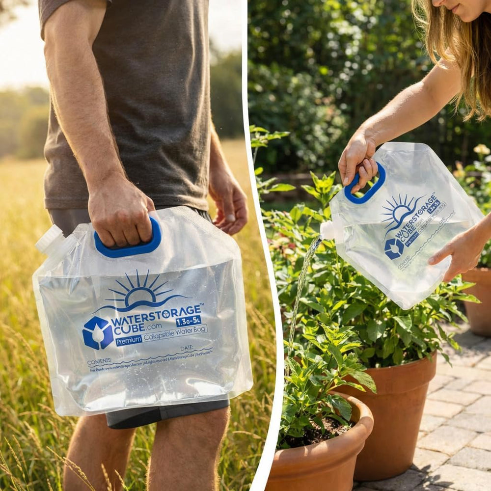WaterStorageCube Premium Collapsible Water Container Bags