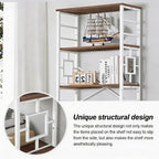 HOMISSUE Bookcase,7-Tier Tall Bookshelf Metal Bookcase and Bookshelves, Free Standing Storage Modern Bookshelf for Home Office Living Room and Bedroom, White