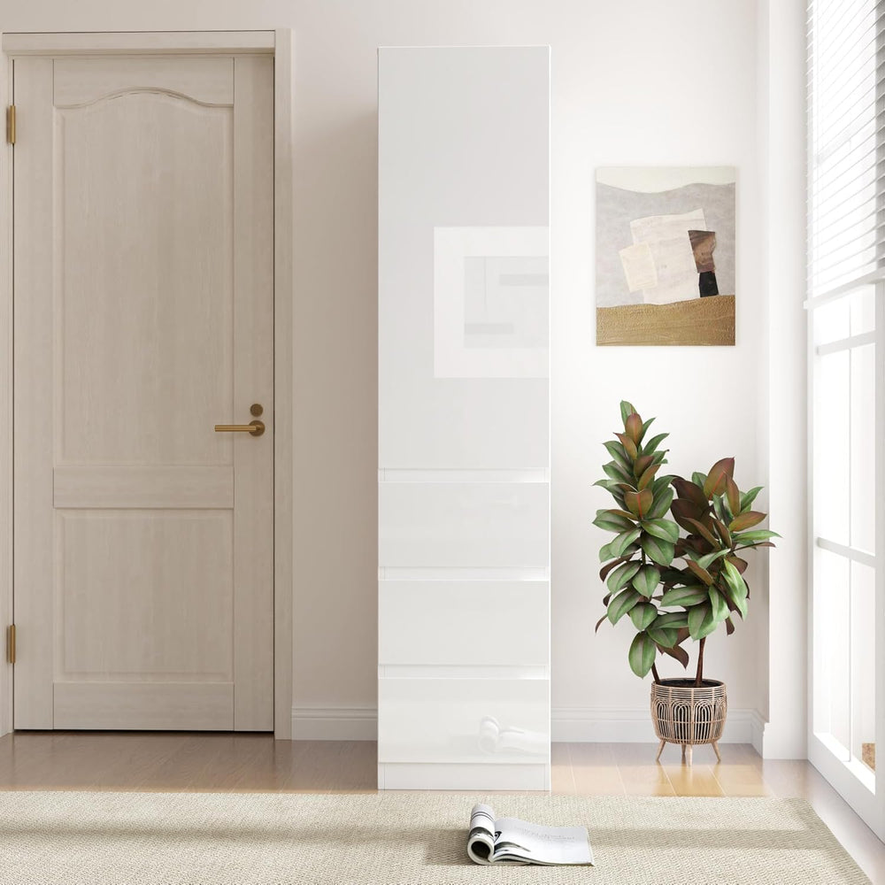Polibi Freestanding Kitchen Pantry Cabinet with Door Rack, 3 Drawers & Ad...