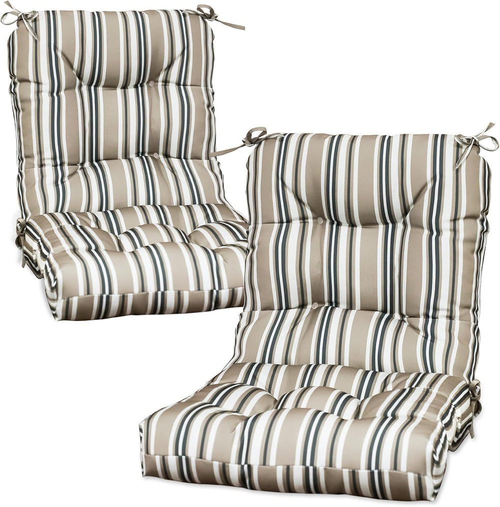 COOS BAY Tufted High Back Chair Cushions, 42x21 Inch Outdoor Patio Furniture ...