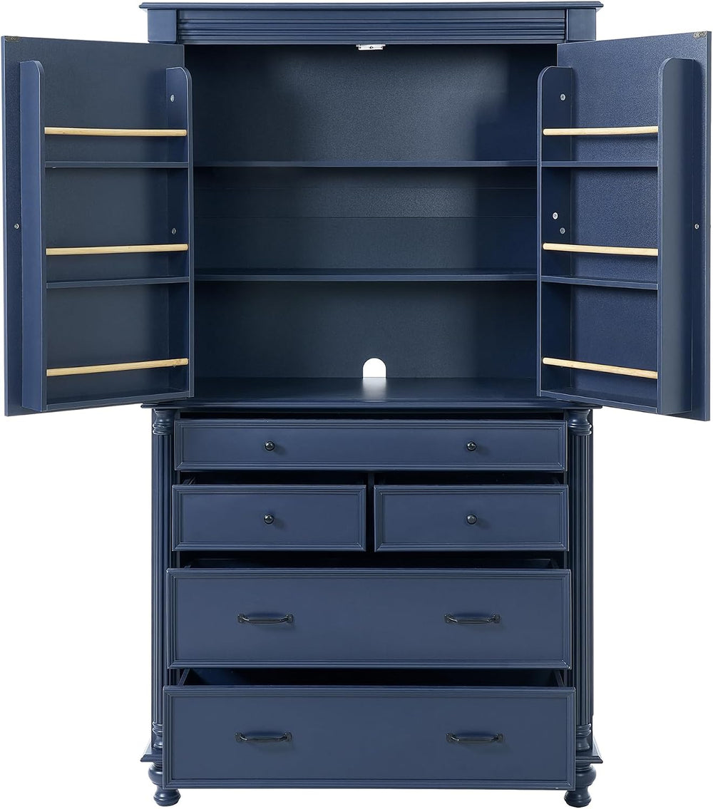 Freestanding Large Kitchen Pantry,Tall Storage Cabinet Cupboard with 6 Door S...