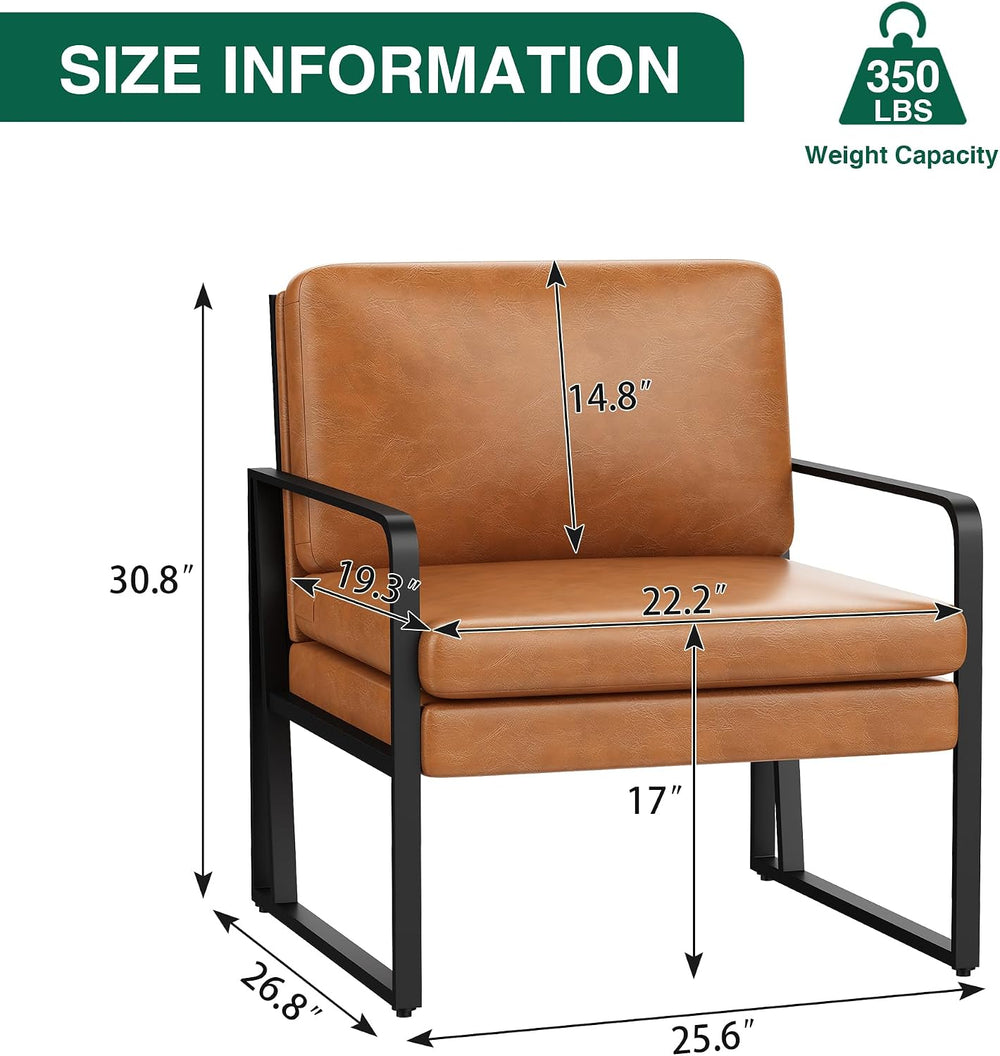 ALISH Accent Chairs, Upholstered Armchair Modern Living Room Chairs Linen Arm...