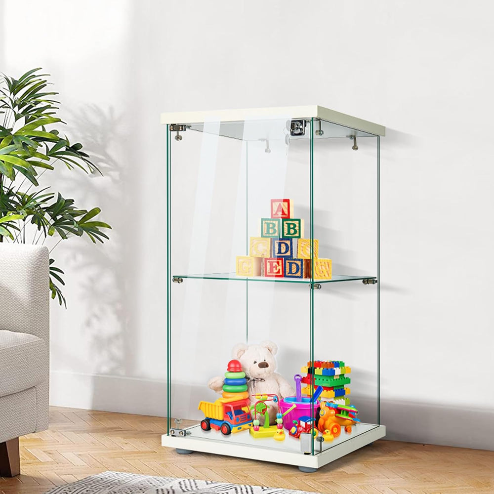 VIVOHOME 2 Layers 15.7''W x 15.7''D x 31.9''H Glass D...