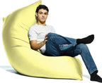Yogibo Zoola Max Outdoor Bean Bag Chair, Oversized Beanbag Couch, Water Resistant, Cozy Patio Deck Lounge Furniture, Sunshine