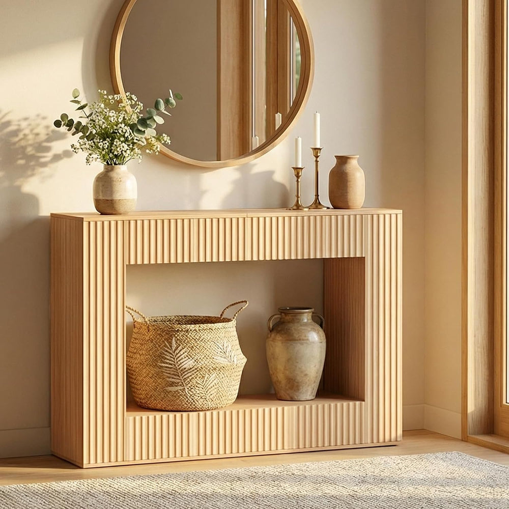 MAHANCRIS Modern Console Table, 47.2'' Entryway Table with Storage, F...