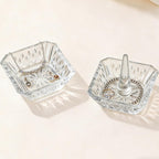 2pcs Clear Crystal Ring Holder Crystal Jewelry Dish Tray | Small Ring Dish, Gifts for Women, Engagement Wedding Ring Holder