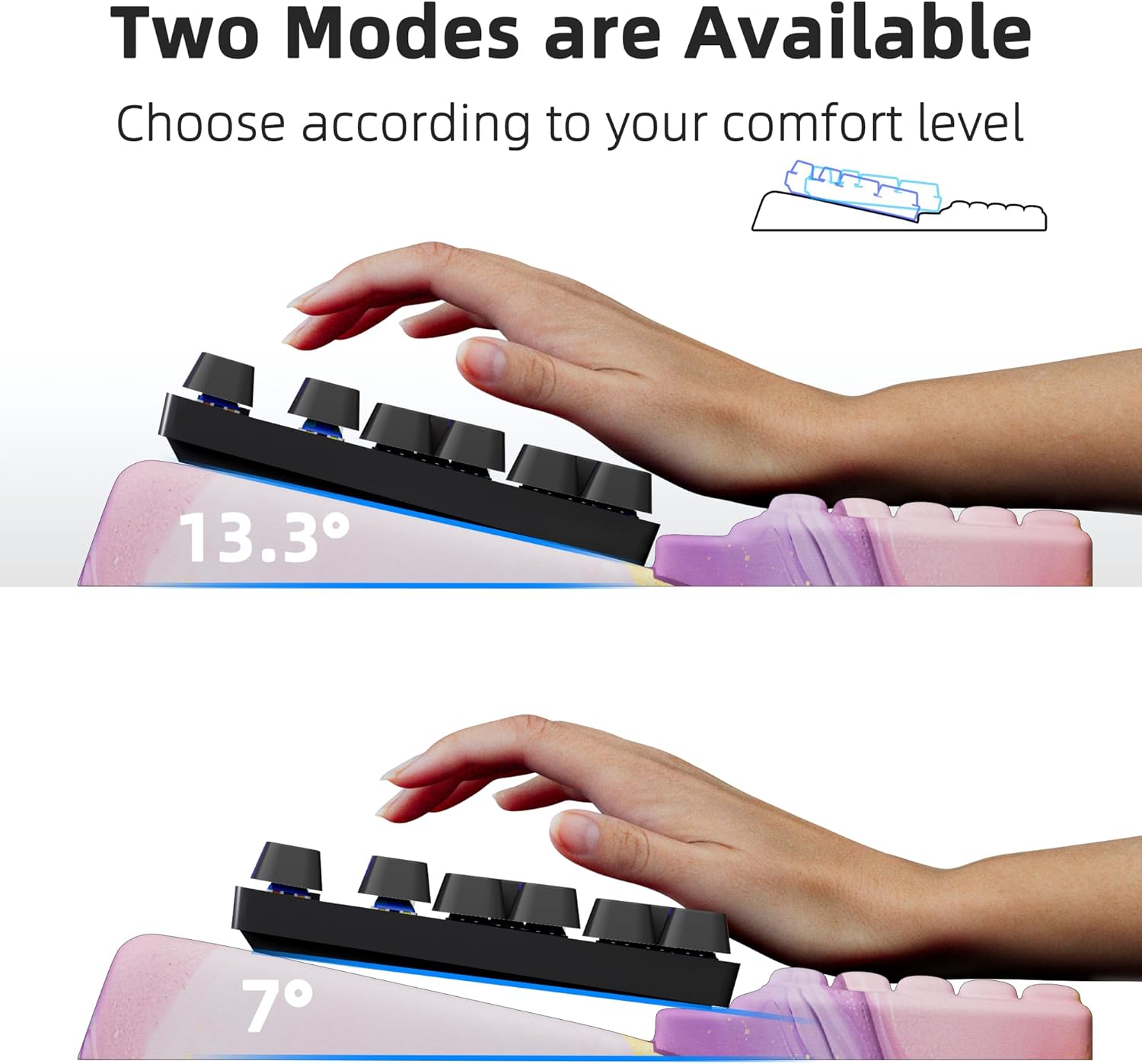 Ospelelf Keyboard Wrist Rest, Comfortable Ergonomic Keyboard Stand Riser Holder for Office Home