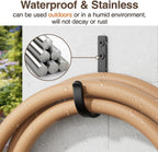 Wall Hooks for Hanging Towel/Coat - 22LB Screw in Metal Hanger Wall Mount, for Outdoor, Closet, Door, Bathrooms, for Backpack, Robe, Black 5 Pack